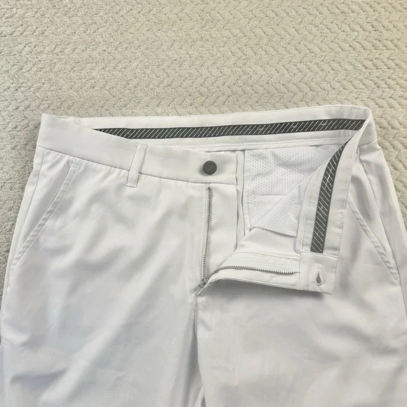 Primo Jogger Pants Mens 32 Regular White Golf Performance Tapered Ankle Zip - Picture 8 of 15